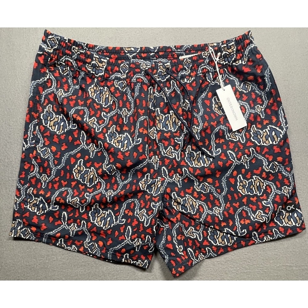 Outerknown Shorts Mens Size M Nomadic Printed Volley Hybrid 100% Polyester NWT